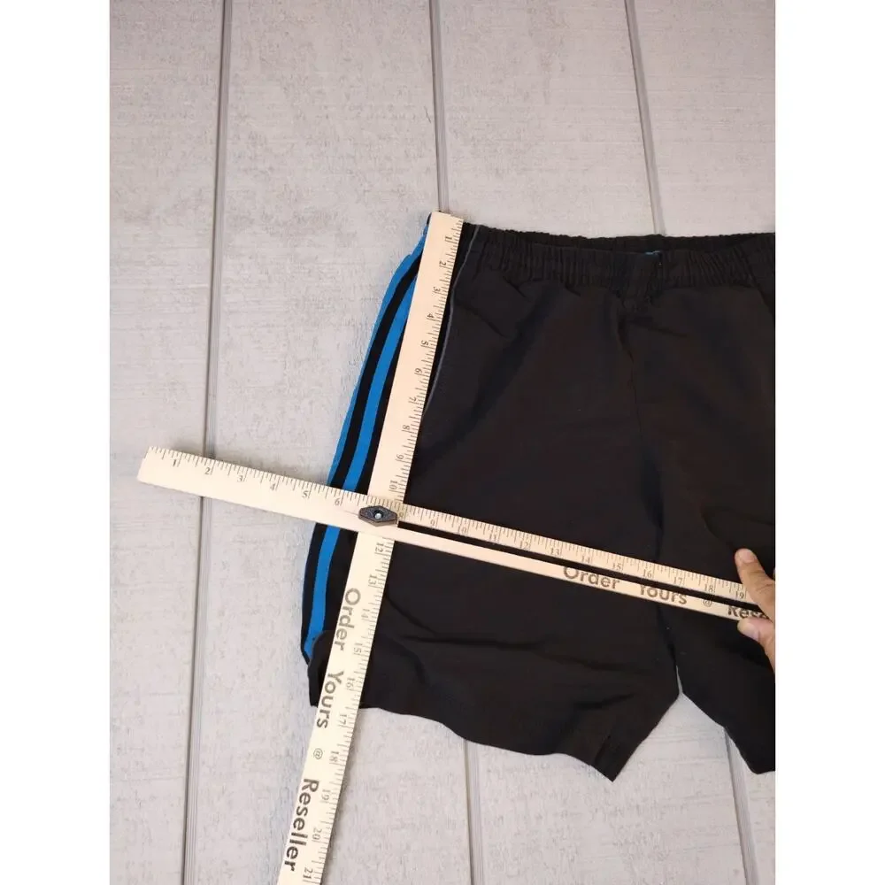 Adidas 3-Stripes Mesh Lined Athletic Shorts Mens S Black Activewear Athleisure